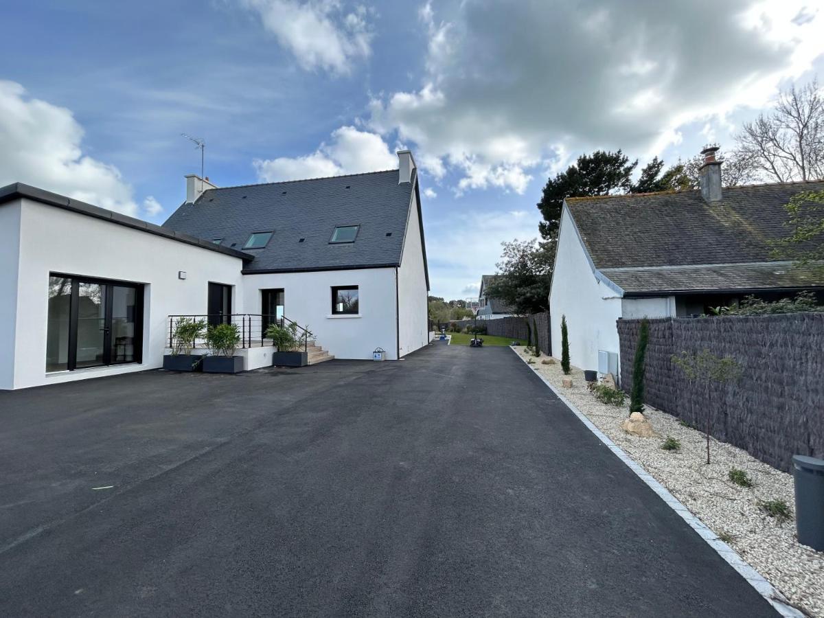 Superbe Villa Tout Confort Avec Piscine Chauffee Er Couverte Et Spa A 2 Pas De La Plage Fouesnant Extérieur photo