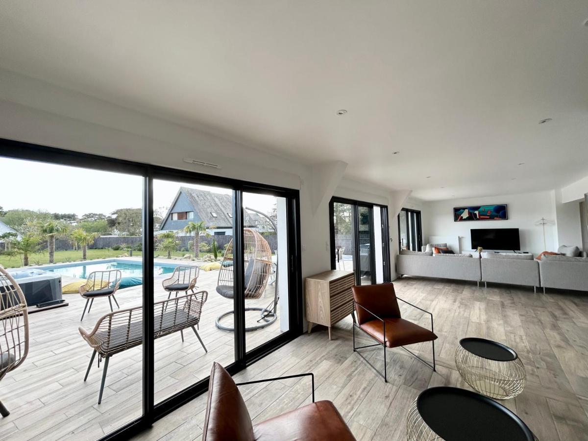 Superbe Villa Tout Confort Avec Piscine Chauffee Er Couverte Et Spa A 2 Pas De La Plage Fouesnant Extérieur photo