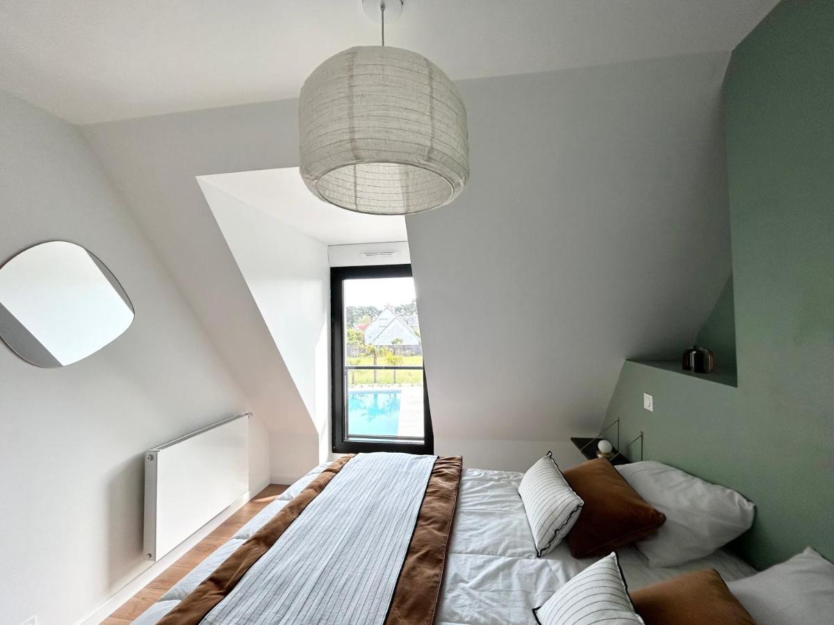 Superbe Villa Tout Confort Avec Piscine Chauffee Er Couverte Et Spa A 2 Pas De La Plage Fouesnant Extérieur photo