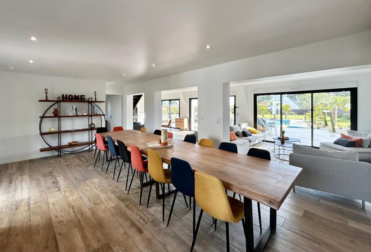 Superbe Villa Tout Confort Avec Piscine Chauffee Er Couverte Et Spa A 2 Pas De La Plage Fouesnant Extérieur photo