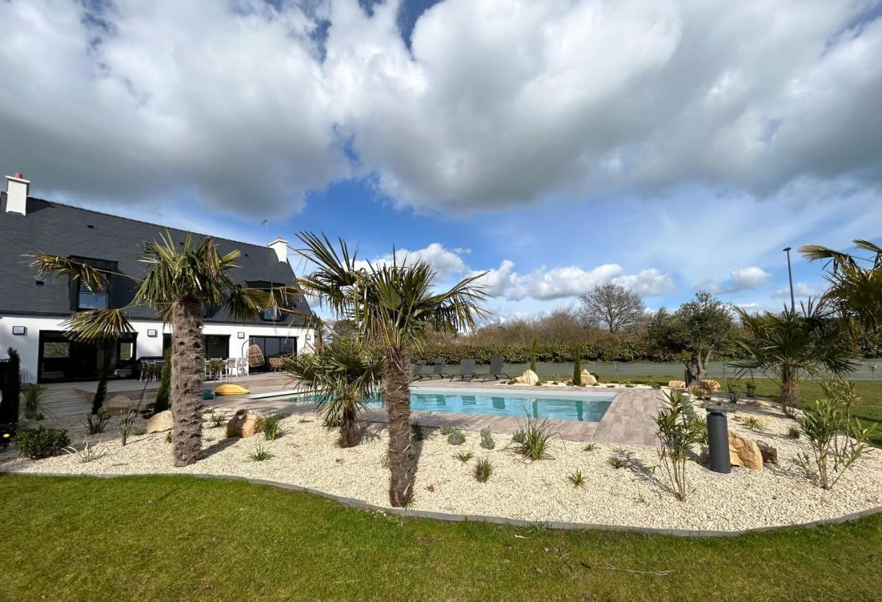 Superbe Villa Tout Confort Avec Piscine Chauffee Er Couverte Et Spa A 2 Pas De La Plage Fouesnant Extérieur photo