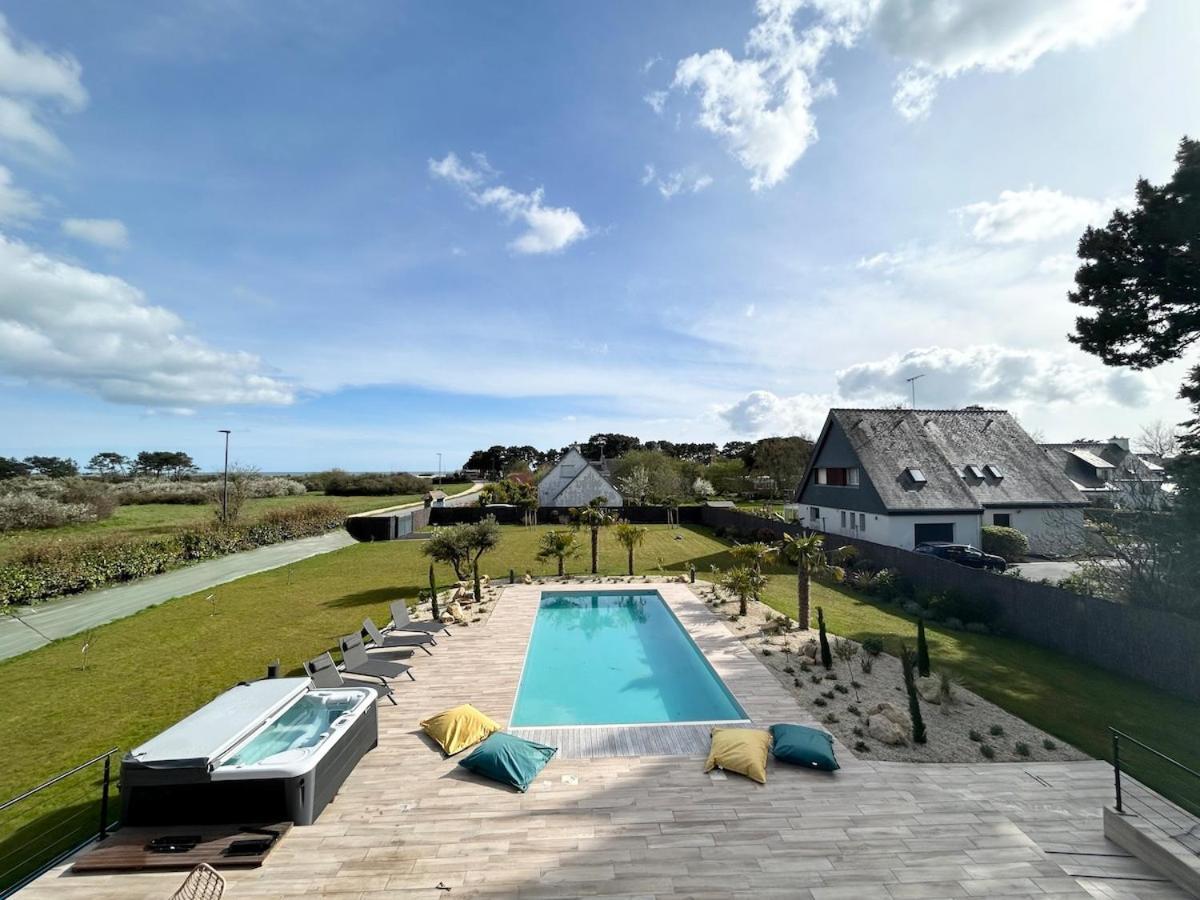 Superbe Villa Tout Confort Avec Piscine Chauffee Er Couverte Et Spa A 2 Pas De La Plage Fouesnant Extérieur photo