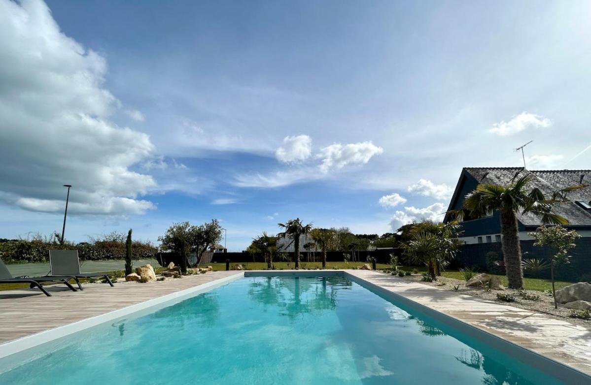 Superbe Villa Tout Confort Avec Piscine Chauffee Er Couverte Et Spa A 2 Pas De La Plage Fouesnant Extérieur photo