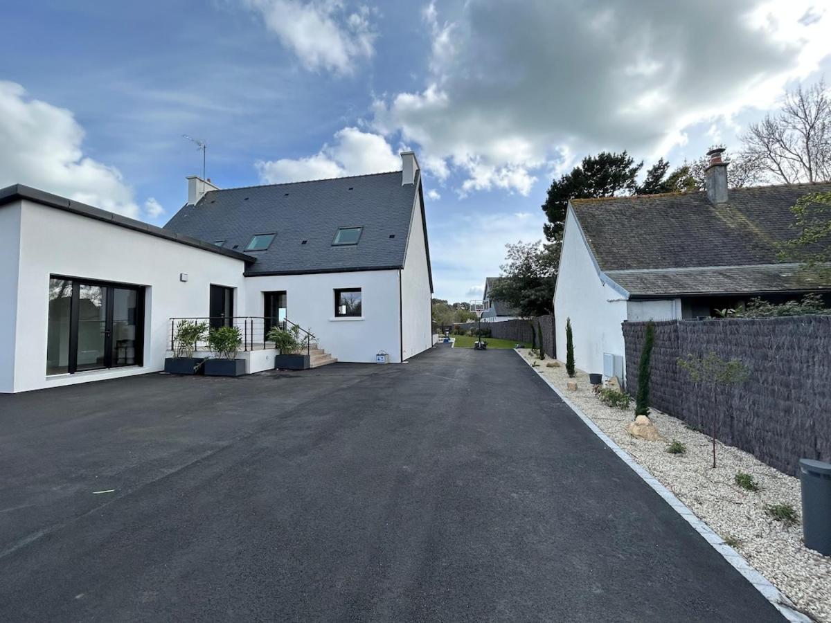 Superbe Villa Tout Confort Avec Piscine Chauffee Er Couverte Et Spa A 2 Pas De La Plage Fouesnant Extérieur photo