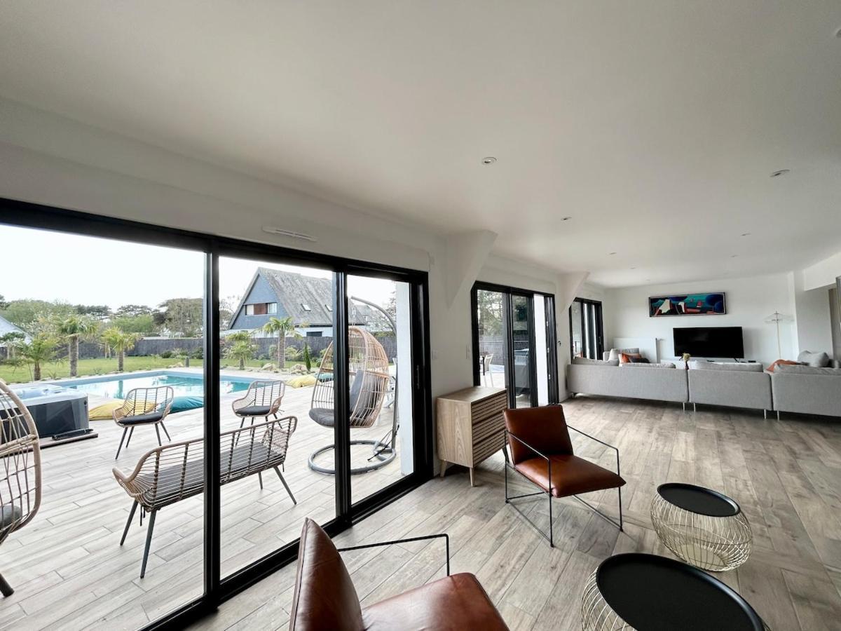 Superbe Villa Tout Confort Avec Piscine Chauffee Er Couverte Et Spa A 2 Pas De La Plage Fouesnant Extérieur photo
