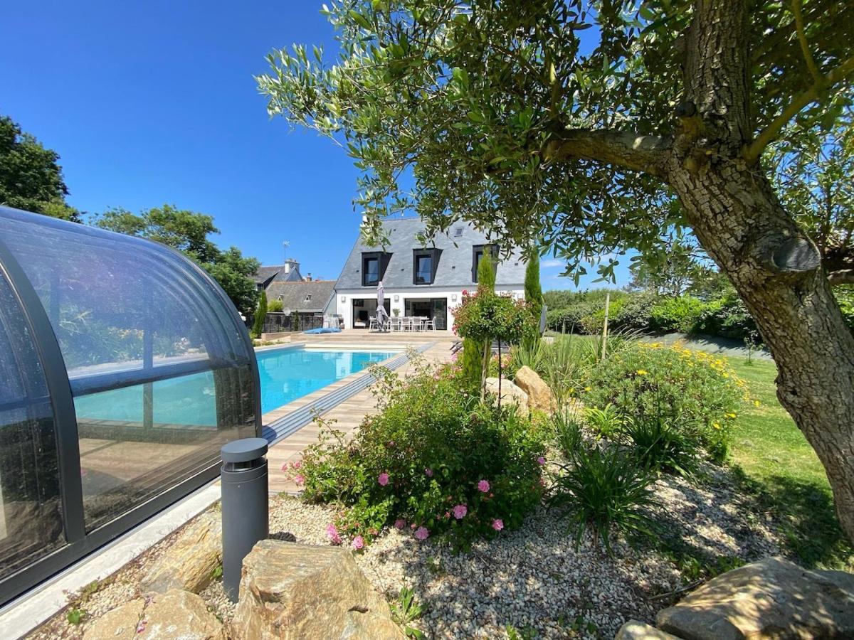 Superbe Villa Tout Confort Avec Piscine Chauffee Er Couverte Et Spa A 2 Pas De La Plage Fouesnant Extérieur photo
